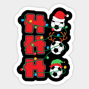 Ho Ho Ho Soccer Football Fan Christmas Gift Sticker